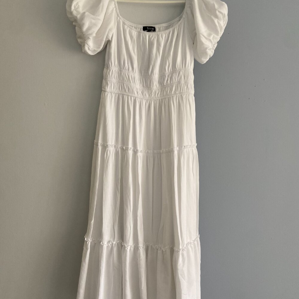 Francesca’s Trixxi White Tiered Dress Size M - Picture 5 of 8